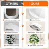 Lifewit Litter Box Cat with Faux Plant & Scoop, Hidden Enclosure Litter Tray with Odor Control & Carbon Filter in Living Room, Bedroom, Corner, Black(White)