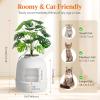 Lifewit Litter Box Cat with Faux Plant & Scoop, Hidden Enclosure Litter Tray with Odor Control & Carbon Filter in Living Room, Bedroom, Corner, Black(White)