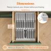 Lifewit Magnetic Drawer Knife Organizers Insert, Kitchen Plastic In Drawer Knife Block Slots, Steak Chefs Knives Holder Storage Sets for 16 Knives and 1 Sharpening Steel, Extra Large, Gray(Gray)