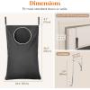 Lifewit Over Door Laundry Hamper, Large Collapsible Hanging Laundry Hamper, Hanging Laundry Basket Bag for Bathroom Bedroom Dirty Clothes Storage Organizer, Light Gray(Dark Gray)
