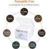 Lifewit Photo Storage Box 5×7 Photo Case, 9 pcs Inner Photo Storage Containers, Clear Photo Boxes, Seed Organizer Craft Storage Box for Cards Pictures Stamps Office Supplies with 1 Sheet Label Sticker(Clear)