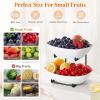Lifewit Plastic Fruit Bowl Basket for Kitchen Countertop, 3 Tier Fruit Holder with Black Metal Stand, Serving Tray for Food, Vegetable, Cake, Dessert in Party(Black)