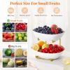 Lifewit Plastic Fruit Bowl Basket for Kitchen Countertop, 3 Tier Fruit Holder with Black Metal Stand, Serving Tray for Food, Vegetable, Cake, Dessert in Party(Gold)