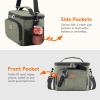 Lifewit Reusable Insulated Lunch Bag, Portable Cooler Freezable Soft Lunchbox Leakproof with Adjustable Shoulder Strap for Men Women Adult for Work Picnic or Travel, 9L 12 Can, Black(Dark Green)