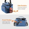 Lifewit Reusable Insulated Lunch Bag, Portable Cooler Freezable Soft Lunchbox Leakproof with Adjustable Shoulder Strap for Men Women Adult for Work Picnic or Travel, 9L 12 Can, Black(Dark Blue)