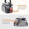 Lifewit Reusable Insulated Lunch Bag, Portable Cooler Freezable Soft Lunchbox Leakproof with Adjustable Shoulder Strap for Men Women Adult for Work Picnic or Travel, 9L 12 Can, Black(Gray)