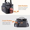 Lifewit Reusable Insulated Lunch Bag, Portable Cooler Freezable Soft Lunchbox Leakproof with Adjustable Shoulder Strap for Men Women Adult for Work Picnic or Travel, 9L 12 Can, Black(Dark Gray)