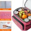 Lifewit Reusable Insulated Lunch Bag, Portable Cooler Freezable Soft Lunchbox Leakproof with Adjustable Shoulder Strap for Men Women Adult for Work Picnic or Travel, 9L 12 Can, Black(Pink)