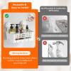 Lifewit Shower Caddy Suction Cup, NO-Drilling Bathroom Organizers and Storage Rack for Inside Shower, Plastic Removable Shower Shelves for Shampoo Strong Vacuum Suction, 10inch/26cm Long, 2 Pack(1)