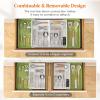 Lifewit Silverware Drawer Organizer, Expandable BPA Free Plastic Utensil Tray for Kitchen, Adjustable Flatware Cutlery Holder for Spoons Forks Knives, 21.3-36 x 16.9, Black(Green&White)