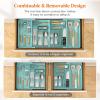 Lifewit Silverware Drawer Organizer, Expandable BPA Free Plastic Utensil Tray for Kitchen, Adjustable Flatware Cutlery Holder for Spoons Forks Knives, 21.3-36 x 16.9, Black(Turquoise)