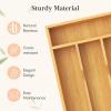 Lifewit Silverware Drawer Organizer, Utensil Tray for Kitchen, Flatware and Cutlery Holder, Storage for Spoons Forks Knives, 33 x 42cm, Natural(6.7″W x 12″D)