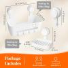 Lifewit Suction Cup Shower Caddy + Soap Dish, Removable 10.4″(26cm) Basket and Bar Soap Holder for Inside Shower, NO-Drilling Bathroom Kitchen Organizers and Storage Rack for Shampoo, Set of 1(2 Small Shower Caddy Set)