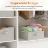 Lifewit Trapezoid Closet Storage Bins for Shelf, 6 Packs Non-woven Closet Organizer Baskets with Handles, Foldable Clothes Containers Boxes for Clothing, Book, Purse, 23L, Extra Large, Light Gray(Light Gray)