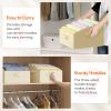 Lifewit Trapezoid Closet Storage Bins for Shelf, 6 Packs Non-woven Closet Organizer Baskets with Handles, Foldable Clothes Containers Boxes for Clothing, Book, Purse, 23L, Extra Large, Light Gray(Beige)
