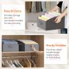 Lifewit Trapezoid Closet Storage Bins for Shelf, 6 Packs Non-woven Closet Organizer Baskets with Handles, Foldable Clothes Containers Boxes for Clothing, Book, Purse, 23L, Extra Large, Light Gray(Gray)
