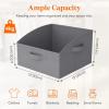 Lifewit Trapezoid Closet Storage Bins for Shelf, 6 Packs Non-woven Closet Organizer Baskets with Handles, Foldable Clothes Containers Boxes for Clothing, Book, Purse, 23L, Extra Large, Light Gray(Gray)