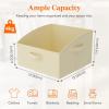 Lifewit Trapezoid Closet Storage Bins for Shelf, 6 Packs Non-woven Closet Organizer Baskets with Handles, Foldable Clothes Containers Boxes for Clothing, Book, Purse, 23L, Extra Large, Light Gray(Beige)