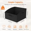 Lifewit Trapezoid Closet Storage Bins for Shelf, 6 Packs Non-woven Closet Organizer Baskets with Handles, Foldable Clothes Containers Boxes for Clothing, Book, Purse, 23L, Extra Large, Light Gray(Black)
