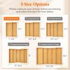 Lifewit Utensil Organizer for Kitchen Drawer, Expandable Cooking Utensil Tray, Bamboo Cutlery Silverware Flatware Holder, Adjustable Spatula Tools Storage Divider, 33 -56x38cm, Natural and Black(Natural)