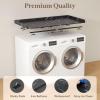 Lifewit Washer Dryer Countertop, Melamine Covers with Edge Rails for The Top, Laundry Room Storage and Organization, Spice Type, Hold 200lbs, Black, 54″ x 27.5″(Black Marble)