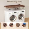 Lifewit Washer Dryer Countertop, Melamine Covers with Edge Rails for The Top, Laundry Room Storage and Organization, Spice Type, Hold 200lbs, Black, 54″ x 27.5″(Walnut)