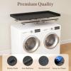 Lifewit Washer Dryer Countertop, Melamine Covers with Edge Rails for The Top, Laundry Room Storage and Organization, Spice Type, Hold 200lbs, Black, 54″ x 27.5″(Black)