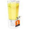 Lifewit 1 Gallon Drink Dispenser for Parties 3 Pcs, 4L Plastic Beverage Container with Stand for Juice/Tea/Soda & Lemonade, BPA Free Clear Water Pitcher with Spigot for Mimosa Bar, Party Hosting(1)
