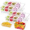 Lifewit 2 Pack Ice Chilled Condiment Caddy with 5 Containers(2.5 cup), Condiment Server with Separate Lids, Serving Tray Platter for Bar Accessories, Fruit, Salad, Taco, Party Garnish(4)