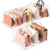 Lifewit 3 Pack Plastic Purse Organizer for Closet, Adjustable Shelf Dividers for Closet Organization, Clear Bag Storage Organizer, Separators for Handbag, Clutch Bag, Book in Bedroom, Office(3)