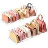 Lifewit 3 Pack Plastic Purse Organizer for Closet, Adjustable Shelf Dividers for Closet Organization, Clear Bag Storage Organizer, Separators for Handbag, Clutch Bag, Book in Bedroom, Office(4)