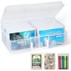 Lifewit 4×6 Photo Storage Box, 20 pcs Inner Photo Case with Lids, Clear Photo Organizers with 1 Sheet Label Sticker, Plastic Craft Storage Box for Seeds Sticker Cards Pictures Stamps Office Supplies(Clear)