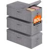 Lifewit 80L Under Bed Storage Containers, 9.8 Inch Tall Underbed Clothes Storage Organizer Bin with Sturdy Sidewalls, Bottom, 3 Lids, Deep Storage Drawer for Clothes, Shoes, Blankets, Pillows 2 Pack(3)