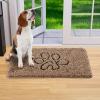 Lifewit Chenille Doormat Traps Mud and Water, Non Slip Entryway Rug for Muddy Shoes and Dog Paws, Machine Washable Indoor Front Door Mat for Pet Entry, Back Door, Mud Room, Gray, 24″ × 36″(Brown)