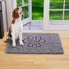 Lifewit Chenille Doormat Traps Mud and Water, Non Slip Entryway Rug for Muddy Shoes and Dog Paws, Machine Washable Indoor Front Door Mat for Pet Entry, Back Door, Mud Room, Gray, 24″ × 36″(Grey)