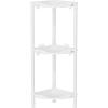 Lifewit Floor Standing Shower Caddy Corner, 4 Tier Plastic Shower Stand Rack with Adjustable Feet and Hooks, Rustproof Bathroom Shelf Organizer, 42.2″ H, Black(White)