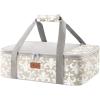 Lifewit Insulated Single Decker Casserole Carrier for Hot or Cold Food, Lasagna Lugger Holder Fits 9″ x 13″ Baking Dish, Thermal Lunch Tote Bag for Potluck Parties, Picnic and Cookouts, Grey(Gray)
