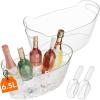 Lifewit Large 6.5L Ice Bucket for Parties, Portable Drink Bucket for Cocktail Bar, Plastic Champagne Cooler for Beverage/Wine/Beer/Juice, Mimosa Bar Supplies Chiller Tub with Scoop(2)