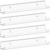 Lifewit Narrow Floating Shelves for Vinyl Record 6 Pack, 12″ Clear Wall Shelves for Nail Polish/Book/Picture/Makeup, Acrylic Wall Mount Display Shelf Organizer for Bedroom, Living Room, Bathroom Decor(Clear)