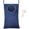 Lifewit Over Door Laundry Hamper, Large Collapsible Hanging Laundry Hamper, Hanging Laundry Basket Bag for Bathroom Bedroom Dirty Clothes Storage Organizer, Light Gray(Dark Blue)