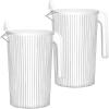 Lifewit Pitcher with Lid, 50 oz Water Jug BAP Free Plastic, Containers Juice, Ice Tea, Drink, Lemonade Pitchers for Fridge, 3 Pack(2)