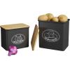 Lifewit Potato and Onion Storage Bin, Stackable Garlic Keeper with Aerating Holes and Lid, Plastic Vegetable Container Box for Pantry Countertop, White, 24 x 18 x 24 cm/9.5 x 7 x 9.5 inch, Set of 3(Black)