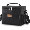 Lifewit Reusable Insulated Lunch Bag, Portable Cooler Freezable Soft Lunchbox Leakproof with Adjustable Shoulder Strap for Men Women Adult for Work Picnic or Travel, 9L 12 Can, Black(Black)