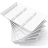 Lifewit Serving Tray Divided for Party Supplies, 4 PCS 15″ x 10″ Plastic Platters for Serving Food, White Reusable Tray for Veggie, Snack, Fruit, Cookies, Desserts in Kitchen/Pantry(6)