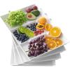 Lifewit Serving Tray Divided for Party Supplies, 4 PCS 15″ x 10″ Plastic Platters for Serving Food, White Reusable Tray for Veggie, Snack, Fruit, Cookies, Desserts in Kitchen/Pantry(4)