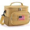Lifewit Tactical Lunch Box for Men, Insulated Lunch Bag, 9L 12Can, Black(Brown)