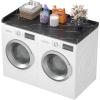 Lifewit Washer Dryer Countertop, Melamine Covers with Edge Rails for The Top, Laundry Room Storage and Organization, Spice Type, Hold 200lbs, Black, 54″ x 27.5″(Black Marble)