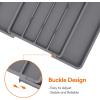 Lifewit Silverware Drawer Organizer, Expandable Utensil Tray for Kitchen, BPA Free Flatware and Cutlery Holder, Adjustable Plastic Storage for Spoons Forks Knives, 33 -57 x 42cm, Black and Gray(Dark Gray)