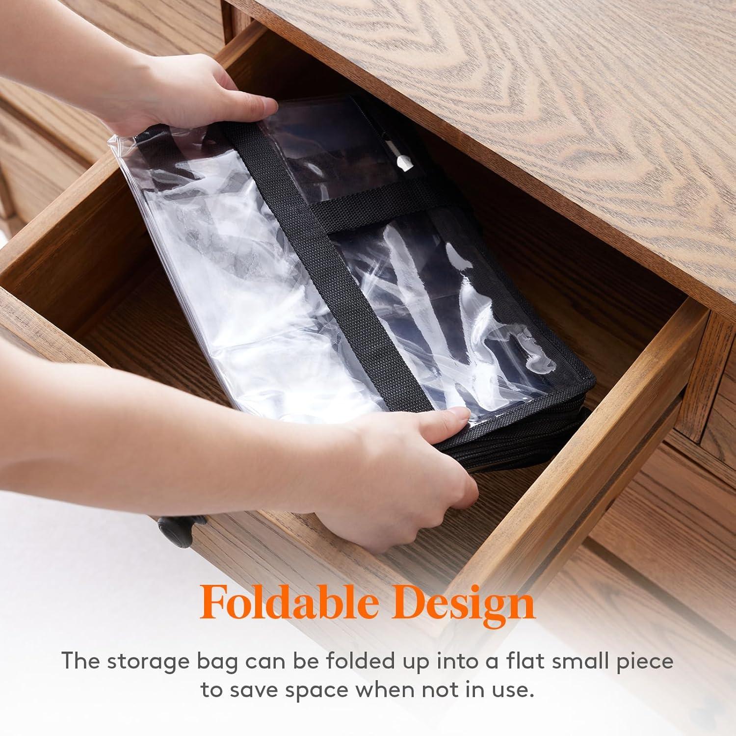 image:imageLifewit 4 Pack Clear Clothes Storage Bags 40L Plastic Blanket Storage Bag Vinyl Foldable Moving Bags with Zipper Closet Organizers and Storage Containers for Bedding Duvet Comforter6