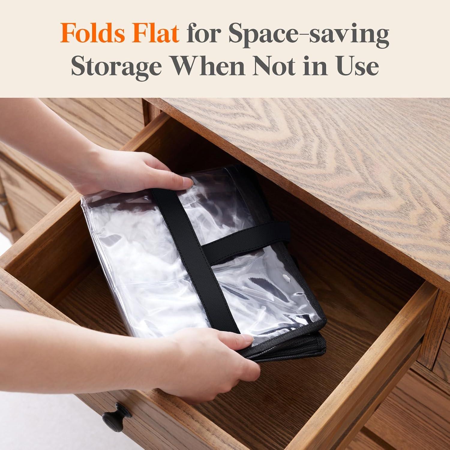 image:imageLifewit 4 Pack Clear Clothes Storage Bags 40L Plastic Blanket Storage Bag Vinyl Foldable Moving Bags with Zipper Closet Organizers and Storage Containers for Bedding Duvet Comforter4